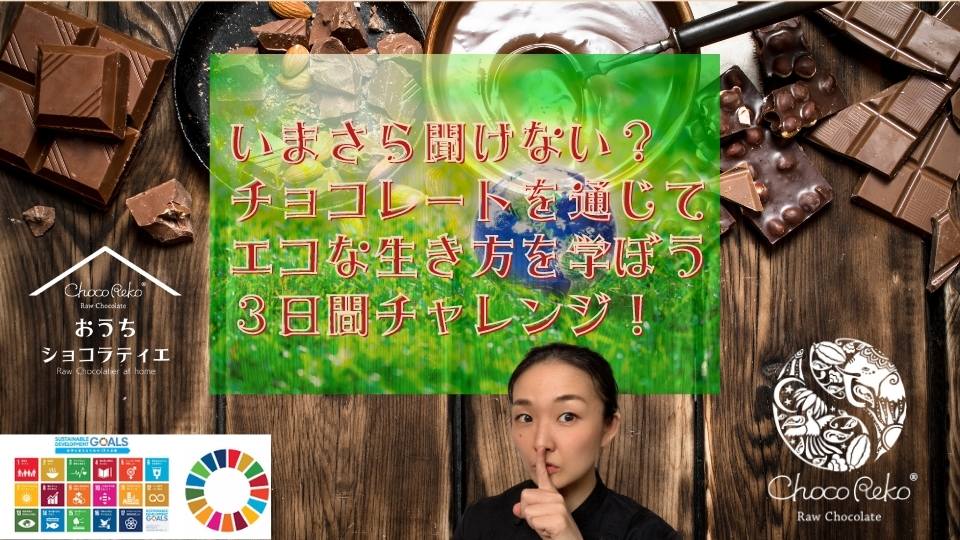 いまさら聞けない？チョコレートを通じてエコな生き方を学ぼう3日間チャレンジ！